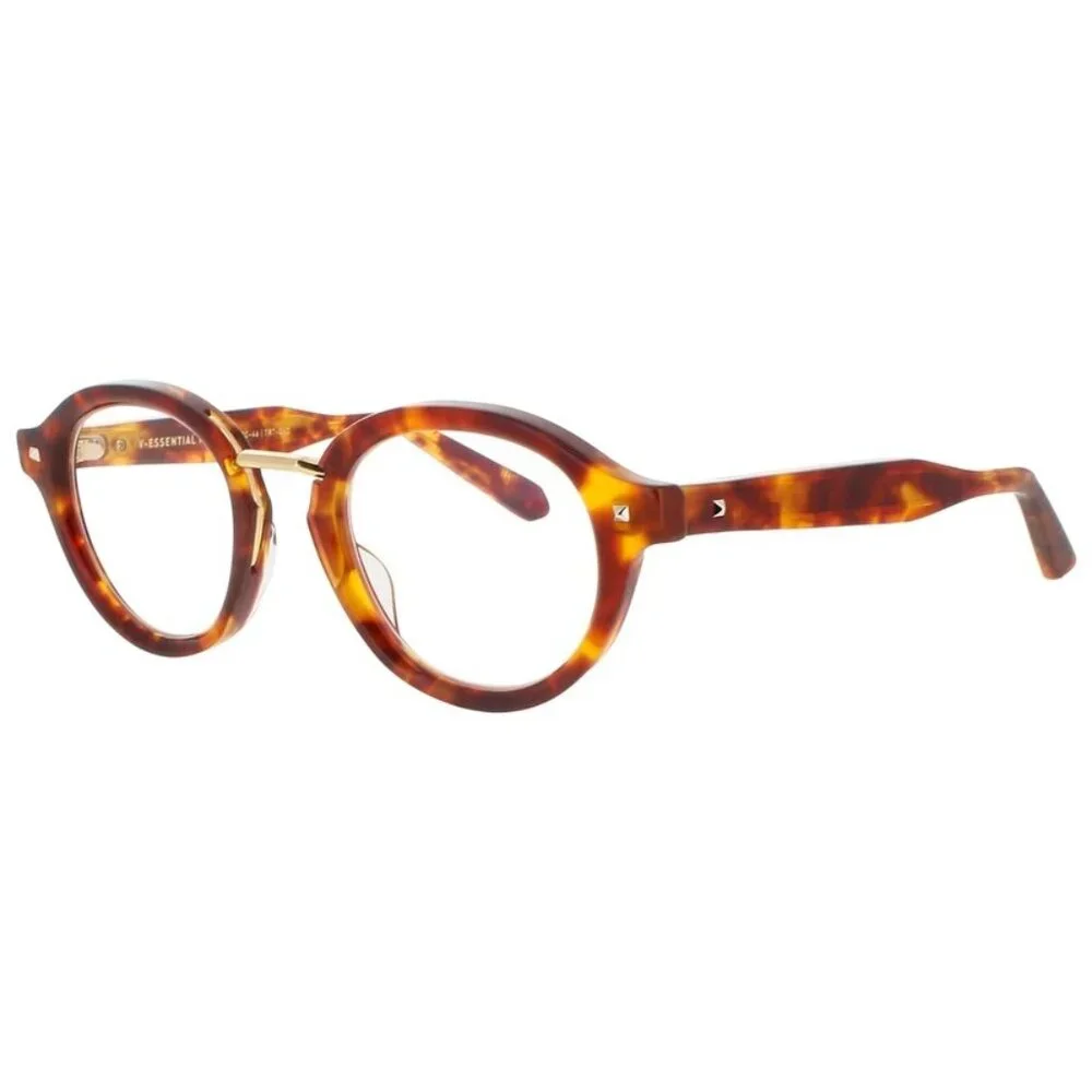 NWT VALENTINO EYEGLASSES ROUND UNISEX HAVANA EYEWEAR